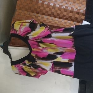 Unknown brand??? Size XXL  women's multicolor cutout back blouse